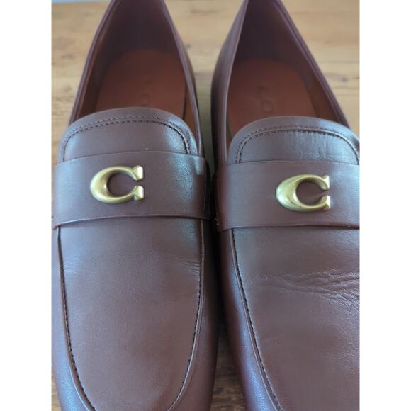 Coach Sculpt C Leather Loafers Mens 9.5D Brown EUC - Picture 5 of 10